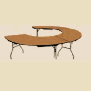 Mesa plegable curva