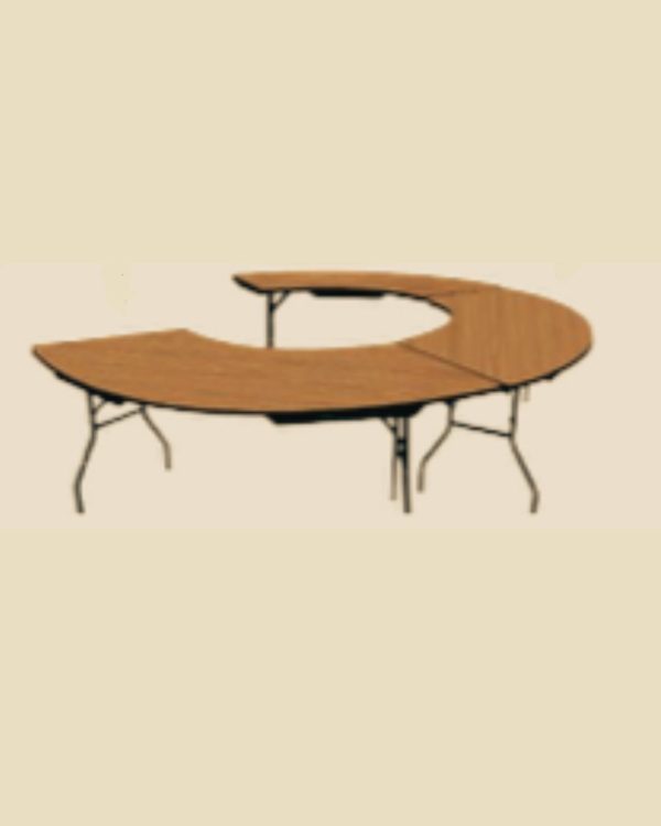 Mesa plegable curva