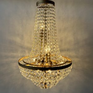 Candelabro dorado Empire cristal
