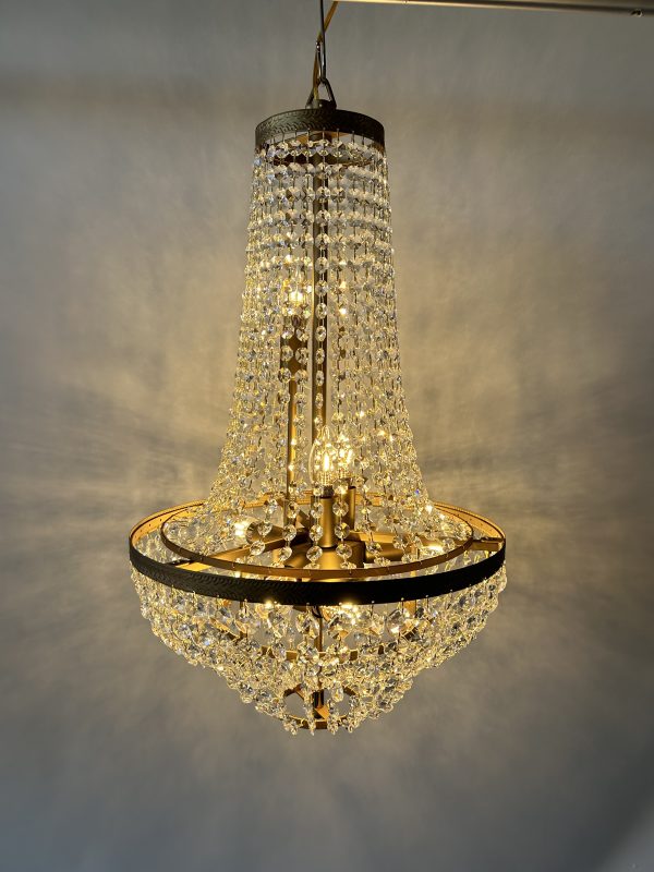 Candelabro dorado Empire cristal